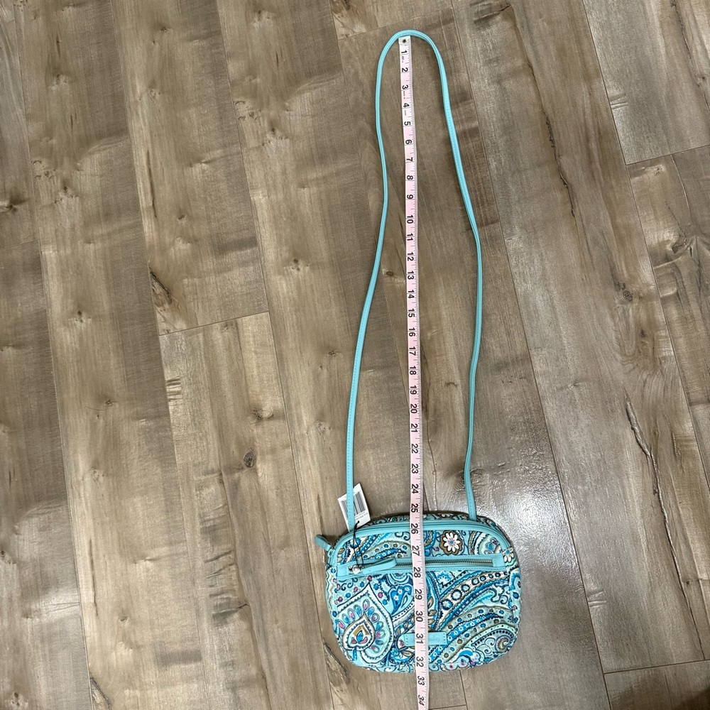 NEW Vera Bradley Daisy Dot Paisley Iconic RFID‎ Little Crossbody Faux Leather - Picture 8 of 13